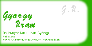 gyorgy uram business card